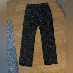 Zara embellished sequin jeans
